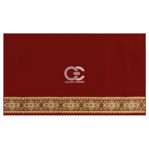 Sajadah masjid merk Platinum motif bunga polos warna merah kode 5411 posisi horizontal