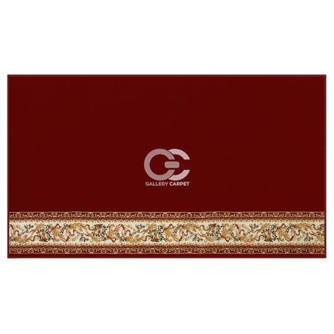 Sajadah masjid merk Super Royal motif klasik polos warna merah kode 7663A posisi horizontal