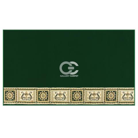 Sajadah masjid merk Super Tabriz motif kotak polos warna hijau kode 7704A posisi horizontal