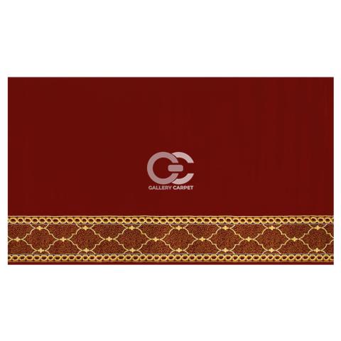 Sajadah masjid merk Qatar motif rantai polos warna merah kode S260A posisi horizontal
