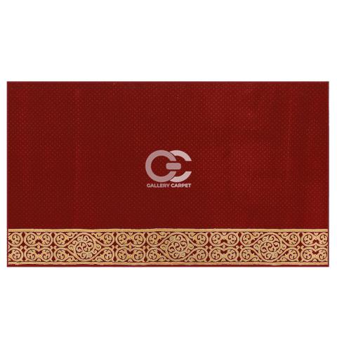 Sajadah masjid merk Platinum motif akar berbintik coklat warna merah kode 047 posisi horizontal