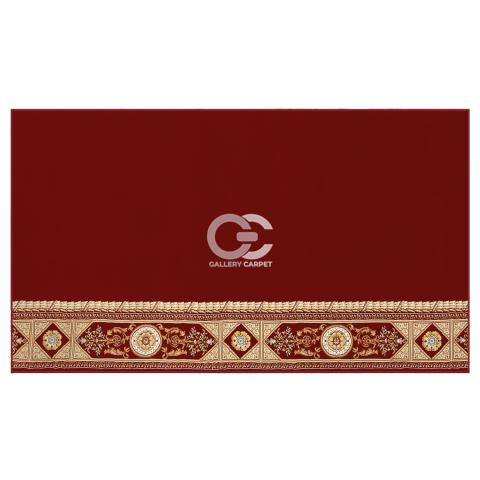 Sajadah masjid merk Super Mosque motif bulat polos lama warna merah SEC34 posisi horizontal