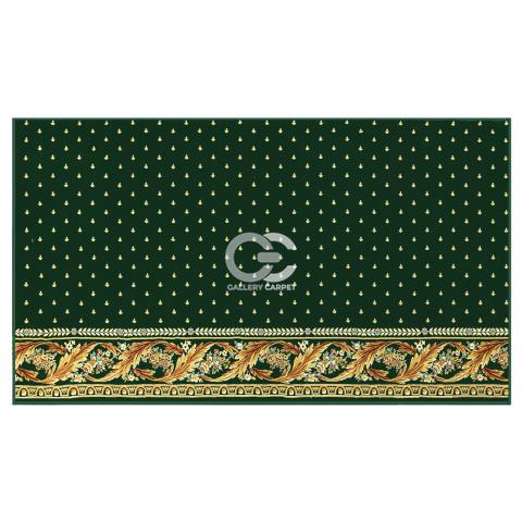 Sajadah masjid merk Super Mosque motif bintik warna hijau kode SEC27 posisi horizontal