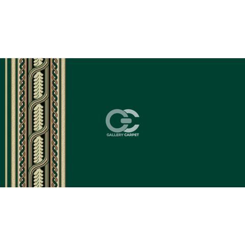Karpet Sajadah Rol Masjid buatan Turki merk Taj Mahal (Turki) warna hijau dan motif lis, polos