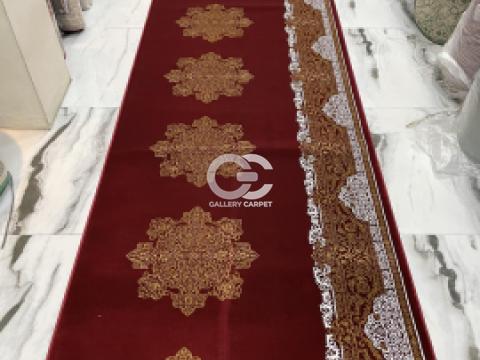 Karpet Sajadah Rol Masjid buatan Turki merk Turkishtan Mosque (Turki) warna merah dan motif klasik