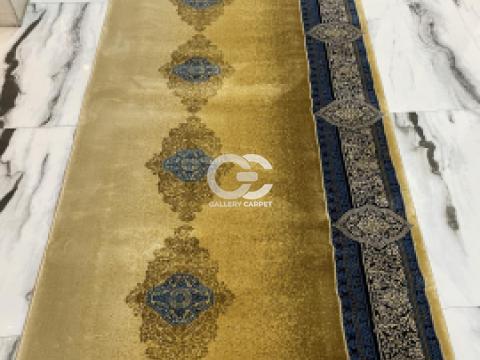 Sajadah masjid merk Prestige Mosque warna gold 1 posisi vertikal