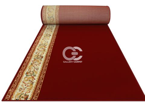 Sajadah masjid merk Super Royal motif klasik polos warna merah kode 7663A posisi vertikal