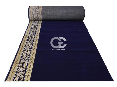 New Royal Tabriz Lis Bunga Polos Biru 6519B