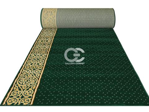 Sajadah masjid merk Platinum motif akar berbintik warna hijau kode 047